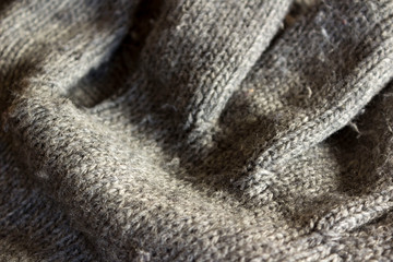 Tessuto di lana, guanto caldo grigio texture