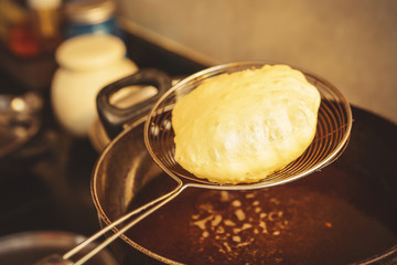 puri or poori indian delicious fast food made of wheat flour