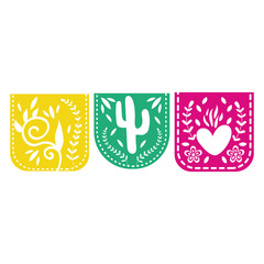 mexican garlands hanging decorative icons