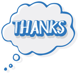 Expression words design for thanks