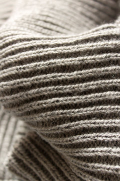 Dettaglio macro tessuto a righe coste grigio morbido caldo