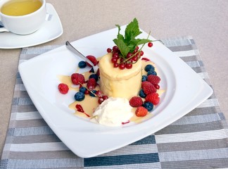 various delicious sweet food as dessert close up