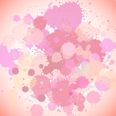 Fototapeta na wymiar Background template design with pink splashes