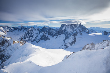 Obraz premium Scenic Aiguille du Midi, Chamonix-France
