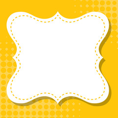 Frame template design with yellow background