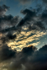 dramatic sky with clouds