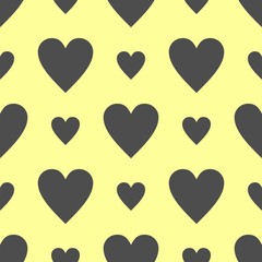 seamless pattern with heart icon vector.