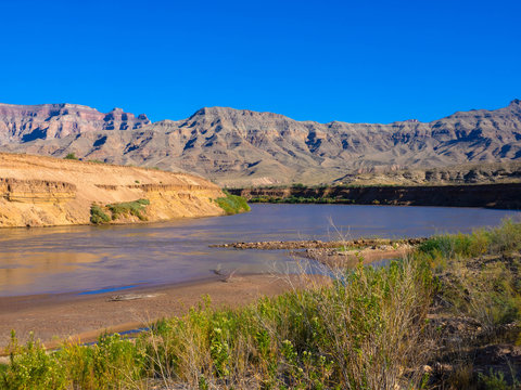 The Colorado River Flows Through The Mojave Desert