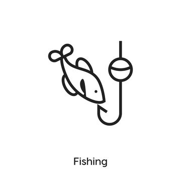 fishing icon vector symbol sign