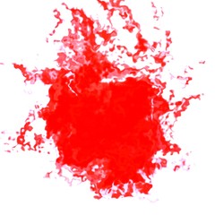 Graphic irregular red pigmented color stain blot dirt spot