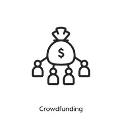 crowdfunding icon vector symbol sign