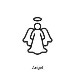 Obraz premium angel icon vector symbol sign