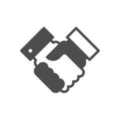 Handshake glyph icon and partnership symbol