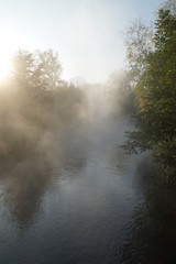 Obraz na płótnie Canvas foggy river