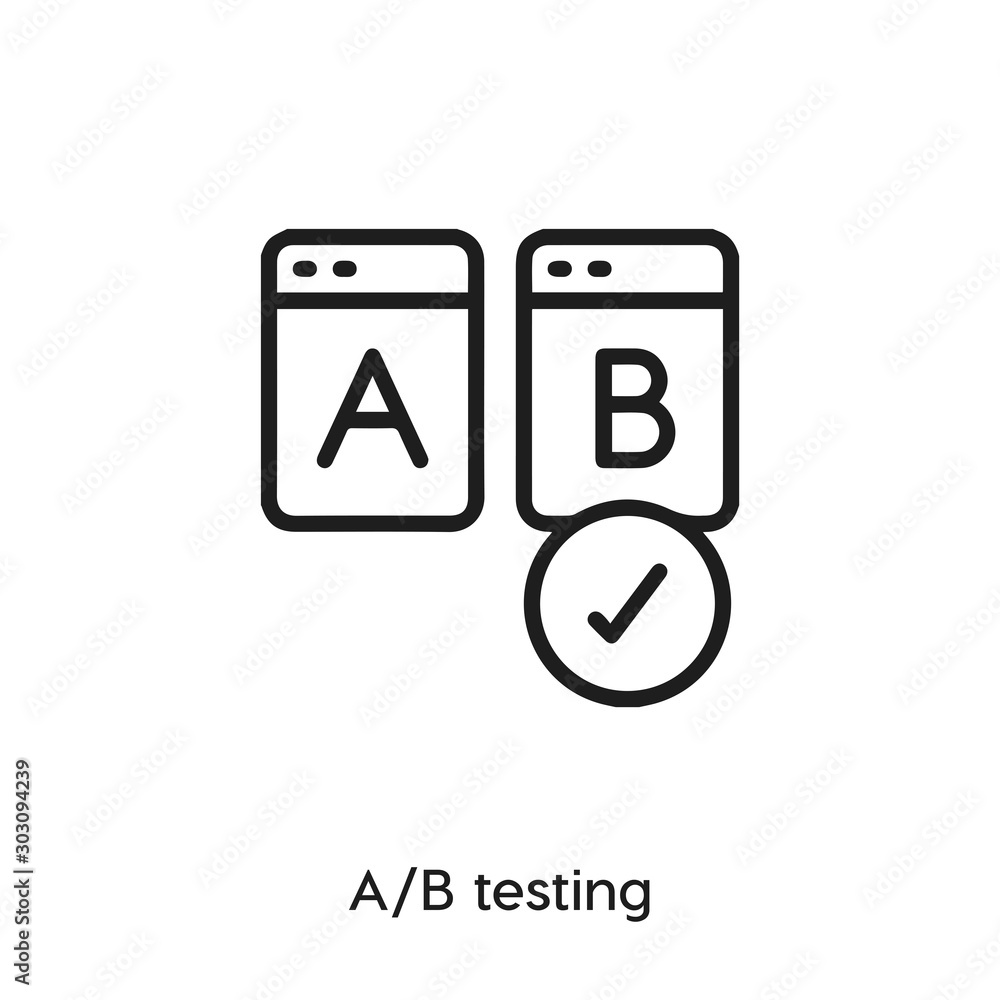Poster a/b testing icon vector