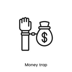money strap icon vector