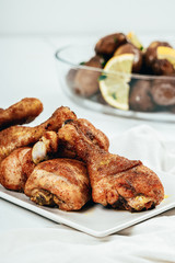 Curried Chicken Drumsticks On Table