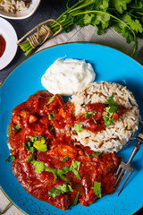 Indian Chicken Tikka Masala with wild rice