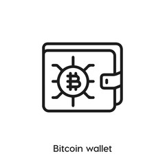 bitcoin wallet icon vector