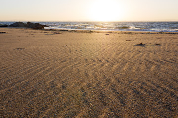 夕日によって浮かび上がる模様