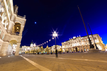 Fototapeta premium The square of Trieste during Christmas time