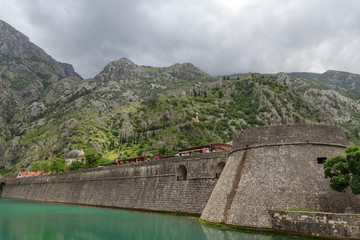 Bastion Kotor Old Town, Montenegro, fortification system that protected the medieval town 