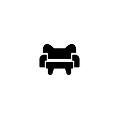 Armchair icon. Sofa symbol. Home furniture sign. Logo design element