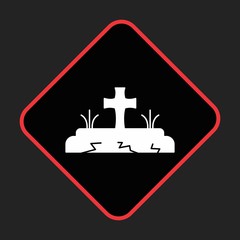 Obraz premium grave icon for your project