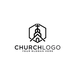 Fototapeta premium Church vector logo symbol graphic abstract template