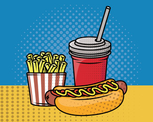fast food pop art style