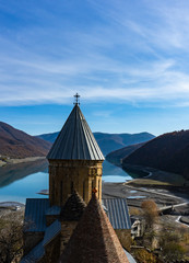 Famous Ananuri castle in Georgia