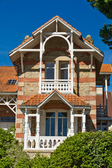 Old villa in the seaside resort of Pornichet, department of the Loire Atlantique, France