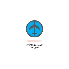 Plane logo vector illustration design template icon