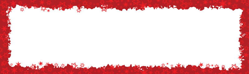 Obraz premium Red Christmas Frame with Snowflakes