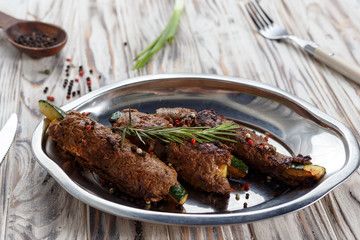 beef kebab With zucchini
