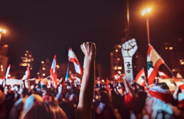 Naklejka premium Rewolucja w Libanie