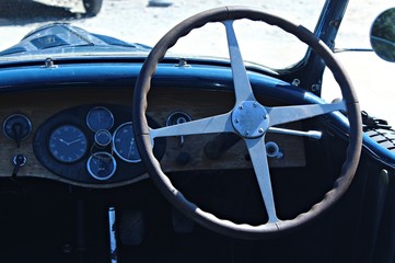 Italy: Details of Vintage car.