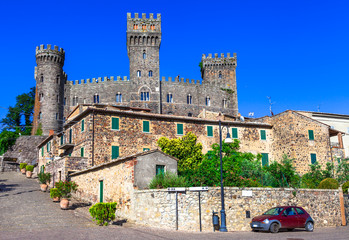 Fototapeta na wymiar Torre Alfina - medieval village and castle in Viterbo province, Italy
