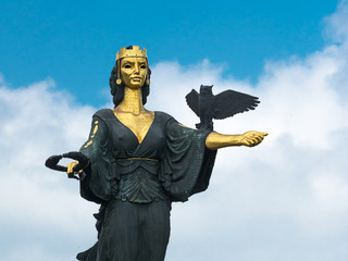 Statue of Saint Sophia, symbol of wisdom and protector of Sofia (Bulgaria)