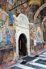 Entrance to the Church of the Monastery of Rila, Bulgaria