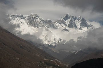 mountains in winter