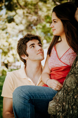 Fototapeta premium Attractive young couple in the park