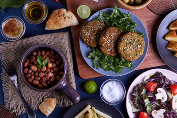 Arabic cuisine, Egyptian Breakfast - Beans; Middle Eastern traditional breakfast. It's also Ramadan 'Suhur' or 'Suhoor'. It's an Islamic term referring to the meal consumed early in the morning by Mus