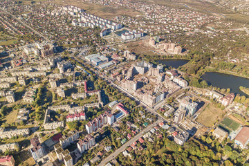 Fototapeta na wymiar Aerial view of Ivano-Frankivsk city, Ukraine.