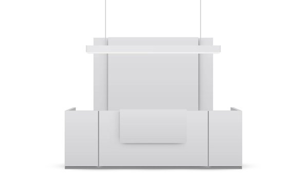 Reception Mockup Isolated On White Background. Vector Illustration