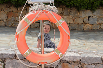 Girl with Life Buoy