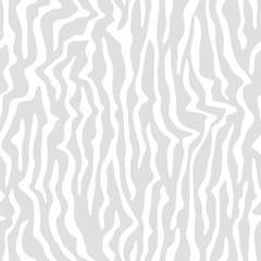 Tiger stripes seamless pattern. Striped animal skin texture. Abstract nature background. Vector illustration