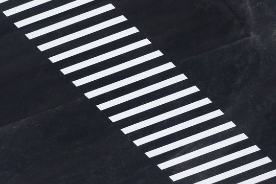 Aerial Shot Asphalt Road Zebra Crossing Background Top View