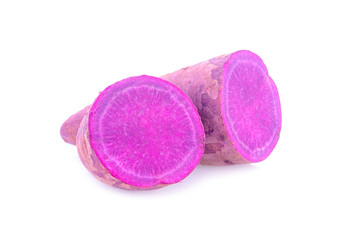 sweet potato on the white background