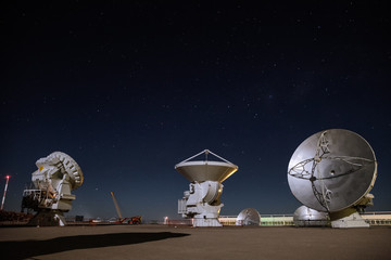 Alma Radio Observatory in the Desert of Atacama, Chile